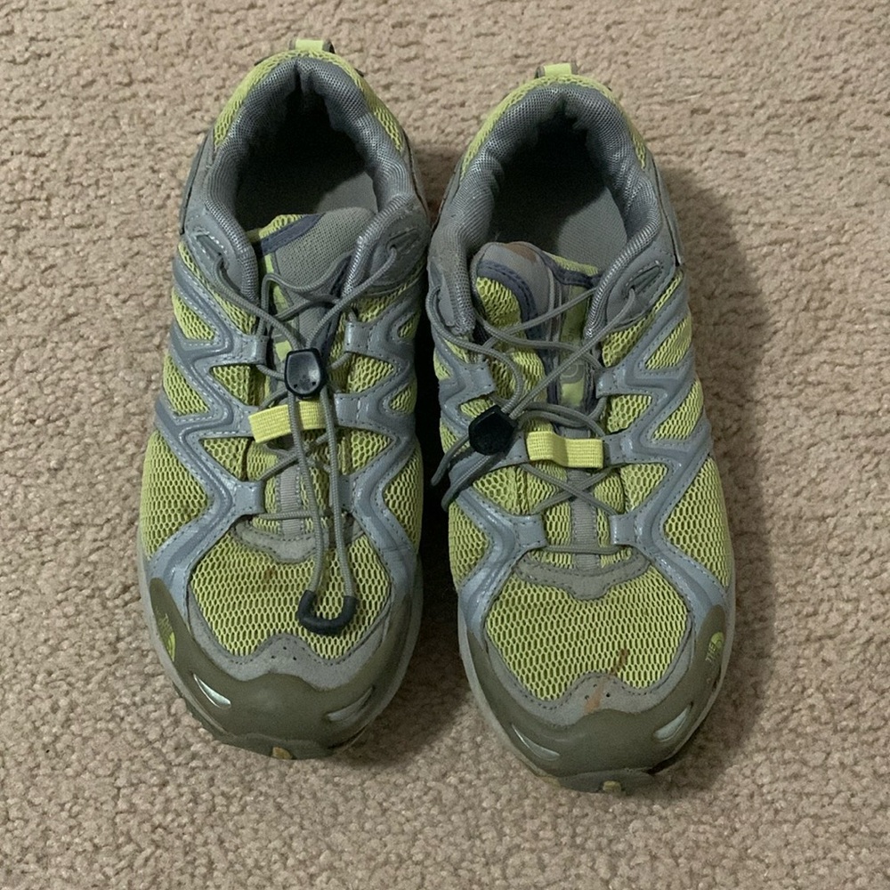 Green North Face Hiking Shoes